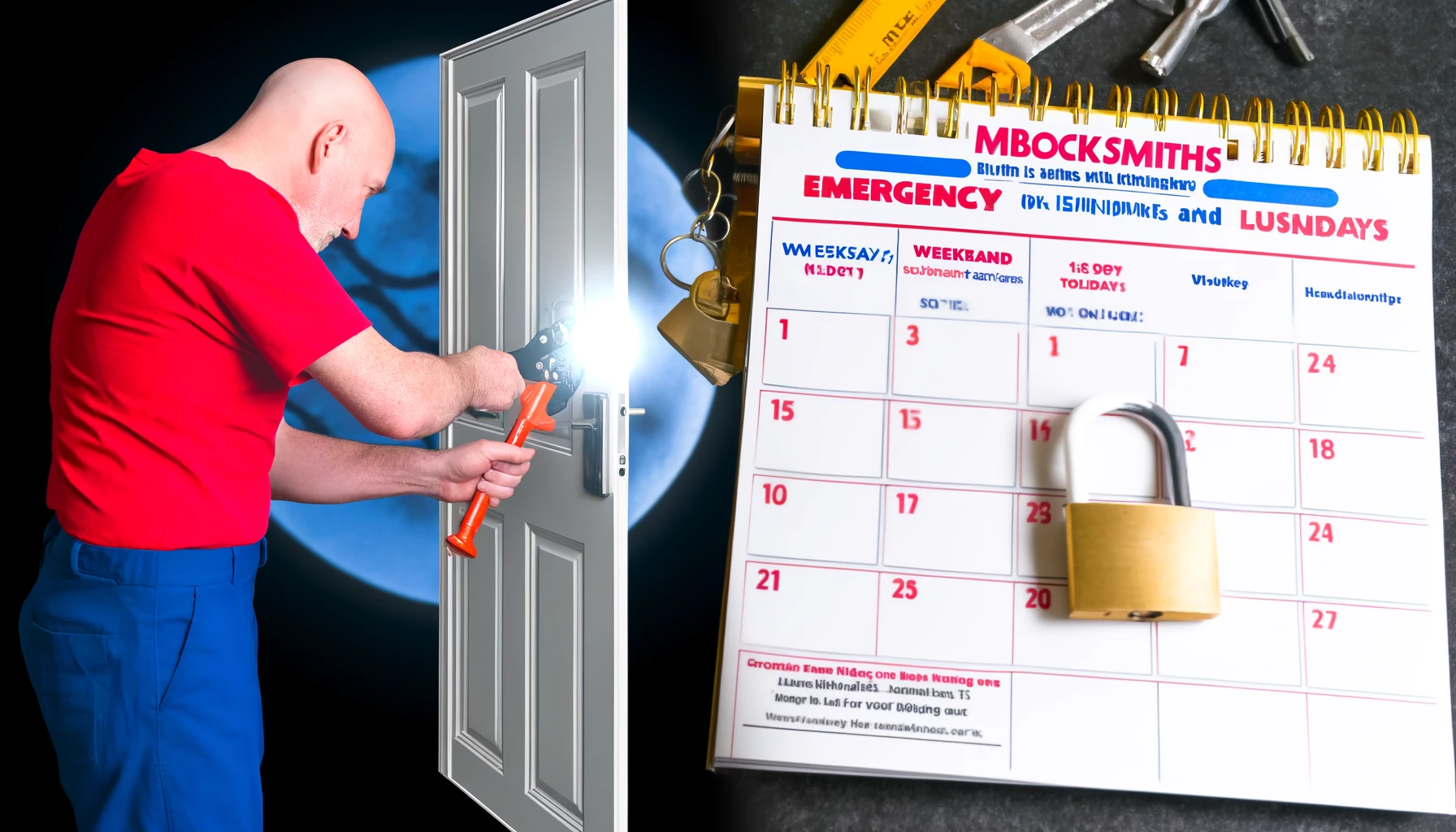 Do MBLOCKSMITHS provide emergency locksmith services during weekends and holidays?